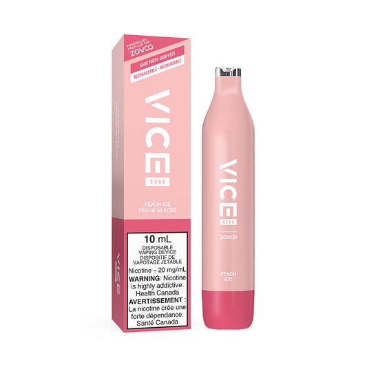 VICE 5500 DISPOSABLE - PEACH ICE (6PC/CTN) 10ML 20MG