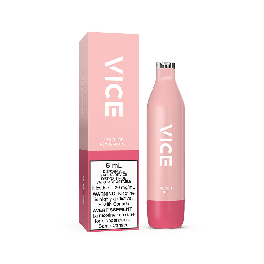 VICE 2500 DISPOSABLE - PEACH ICE (6PC/CTN) 6ML 0MG