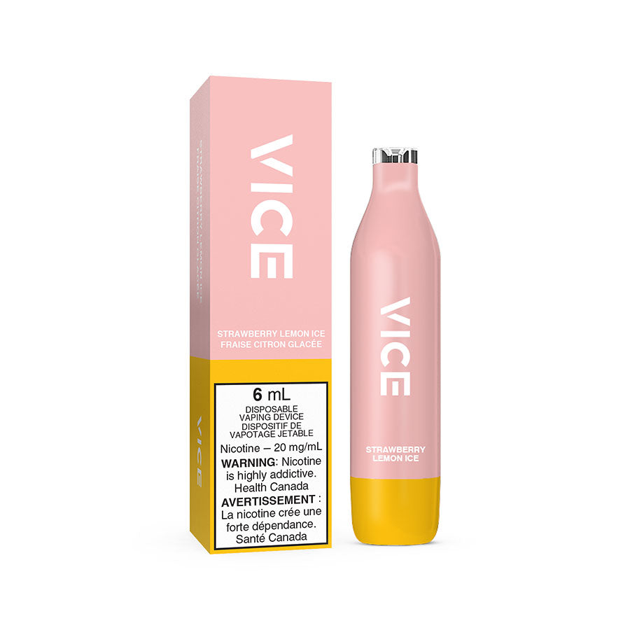 VICE 2500 DISPOSABLE - STRAWBERRY LEMON ICE (6PC/CTN) 6ML 20MG