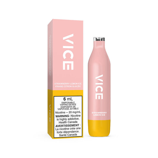 VICE 2500 DISPOSABLE - STRAWBERRY LEMON ICE (6PC/CTN) 6ML 20MG