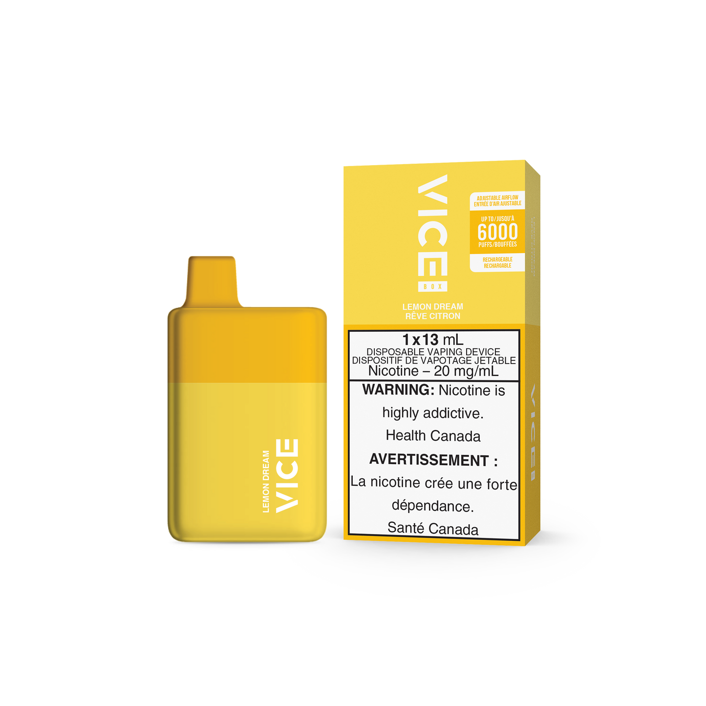 VICE BOX DISPOSABLE - LEMON DREAM (5PC/CTN) 13ML 20MG