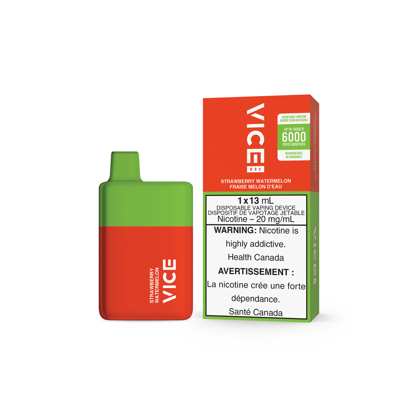 VICE BOX DISPOSABLE - STRAWBERRY WATERMELON (5PC/CTN) 13ML 20MG