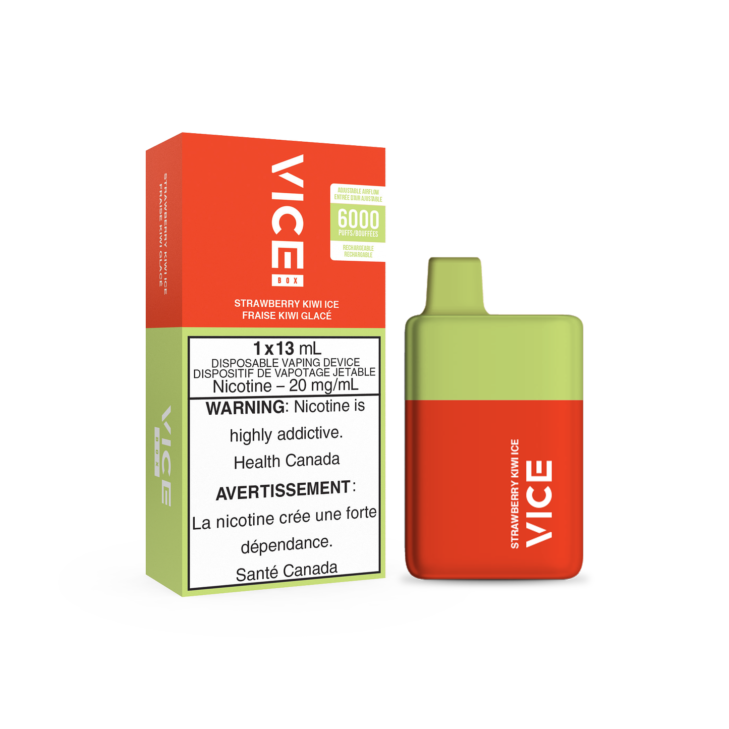VICE BOX DISPOSABLE - STRAWBERRY KIWI ICE (5PC/CTN) 13ML 20MG