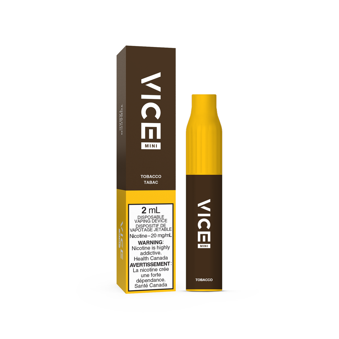 VICE MINI DISPOSABLE - TOBACCO (6PC/CTN) 2ML 20MG