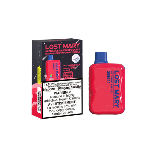 Lost Mary OS5000 Disposable - Watermelon Ice 20mg 10pc/Carton