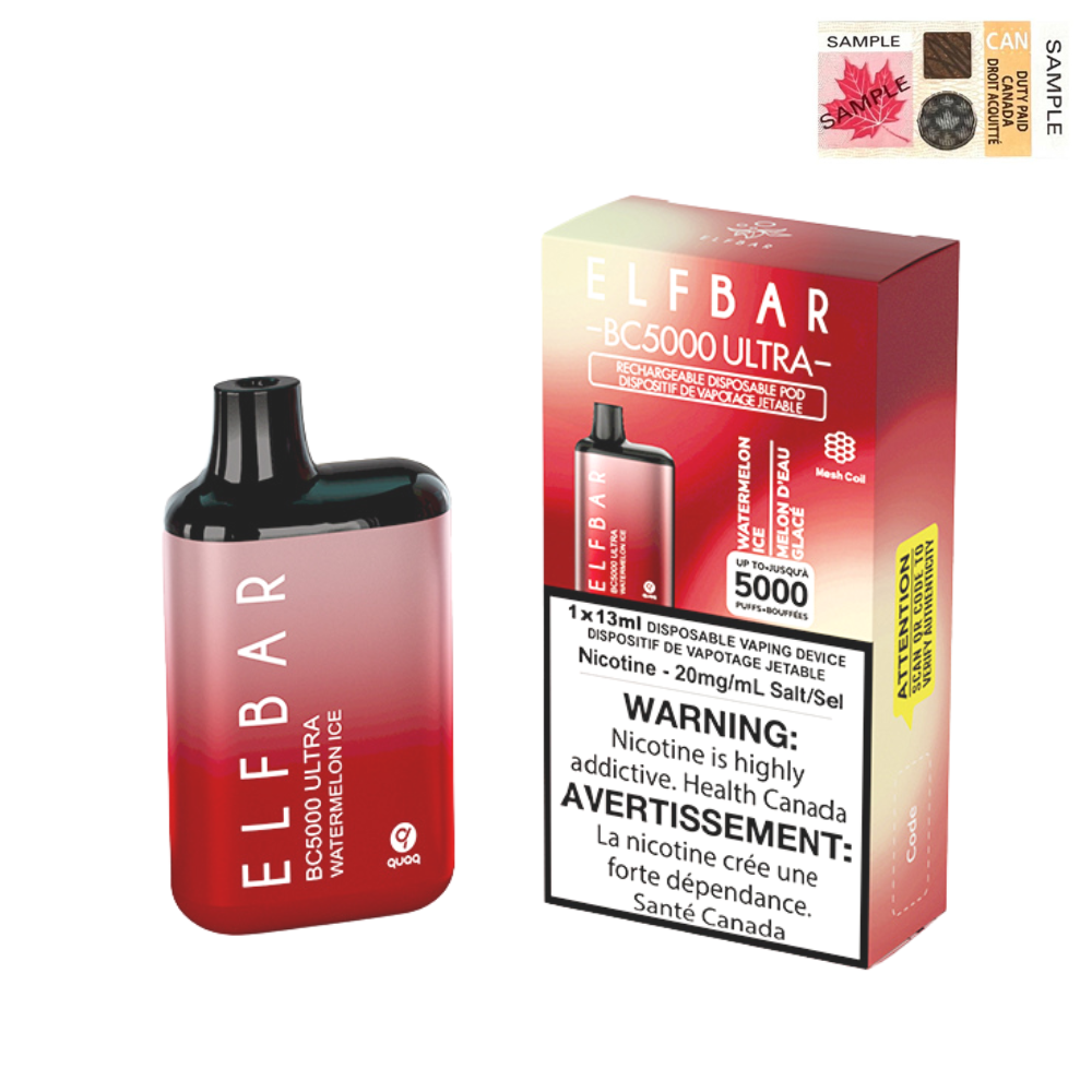 ELF Bar BC5000 Ultra Disposable Vape - 10ct Watermelon Ice