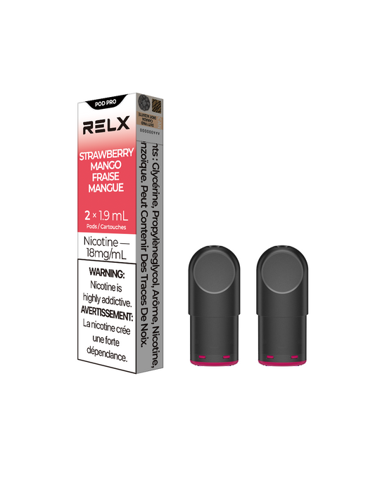 RELX Pod Pro - Strawberry Mango 18mg 2pc/Pack 5pk/Carton