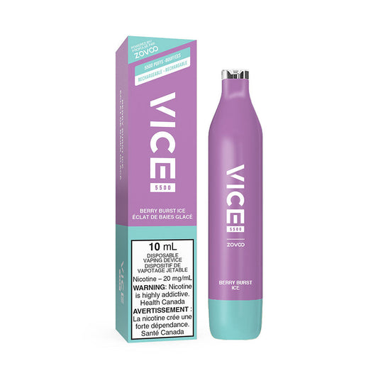 VICE 5500 DISPOSABLE - BERRY BURST ICE (6PC/CTN) 10ML 20MG